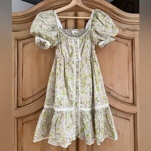 Floral Puff Sleeve Mini Dress